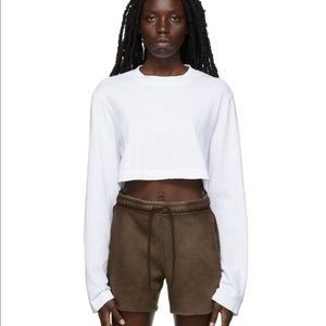 Cotton Citizen White Tokyo crop T-shirt